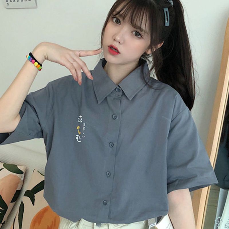 MISS.LT áo sơ mi nữ áo dài tay croptop áo nữ croptop Phong Cách Vintage Mỹ Thời Trang A25K0S0