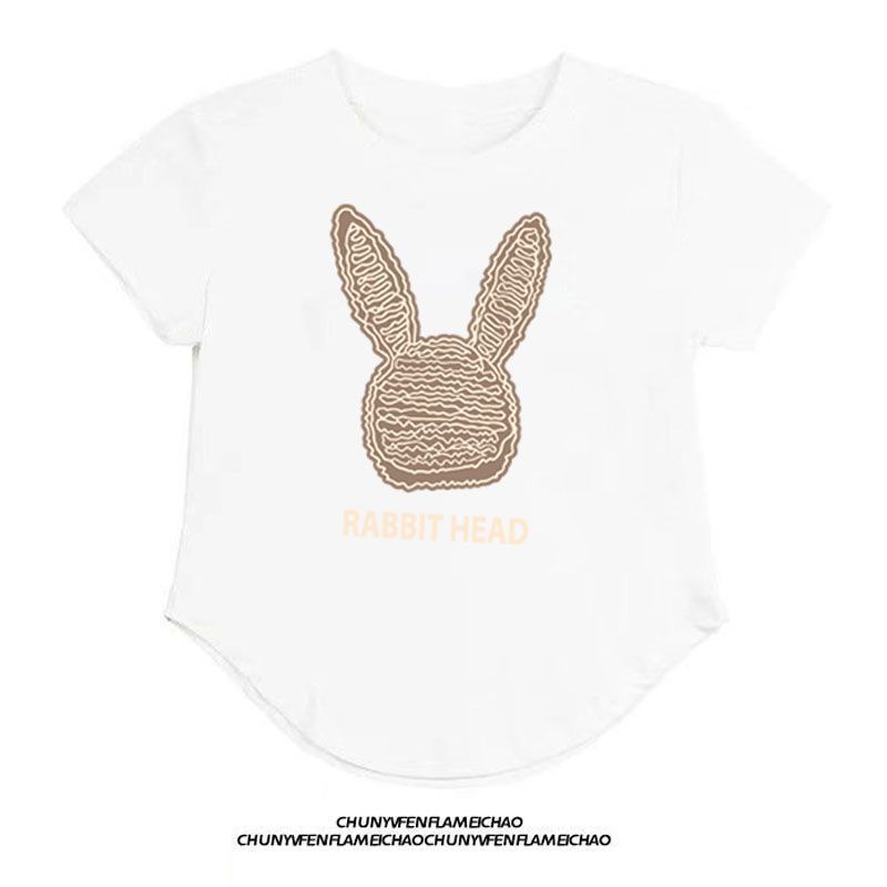 Áo Thun 100% Cotton Tay Ngắn Dáng Ôm In Hình Gấu Và Dâu Tây Dễ Thương Thời Trang Mùa Hè Cho Nữ