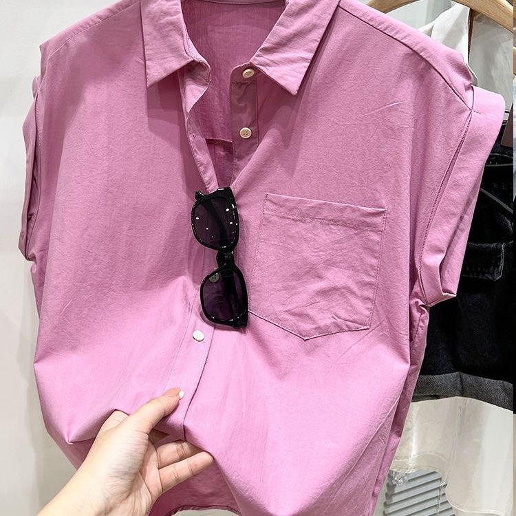 Áo Sơ Mi Ngắn Tay Dáng Rộng Cổ Polo Thời Trang