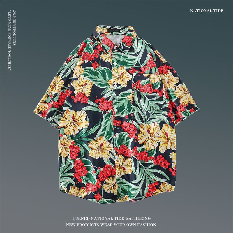 Áo Sơ Mi 40% Tay Ngắn Dáng Rộng Phong Cách Nhật Bản Thời Trang Mùa Hè Cho Nam