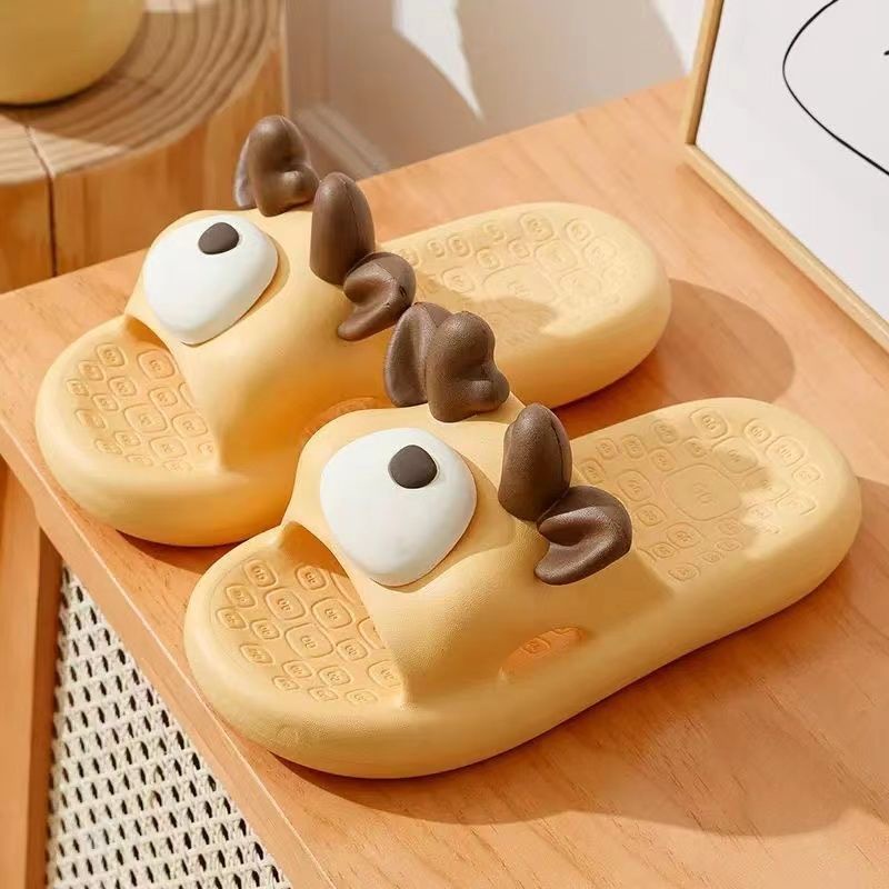 Dép Sandal Đế Mềm Dày Dặn Họa Tiết Bò Sữa Hoạt Hình Dễ Thương Thời Trang Mùa Hè Cho Cặp Đôi