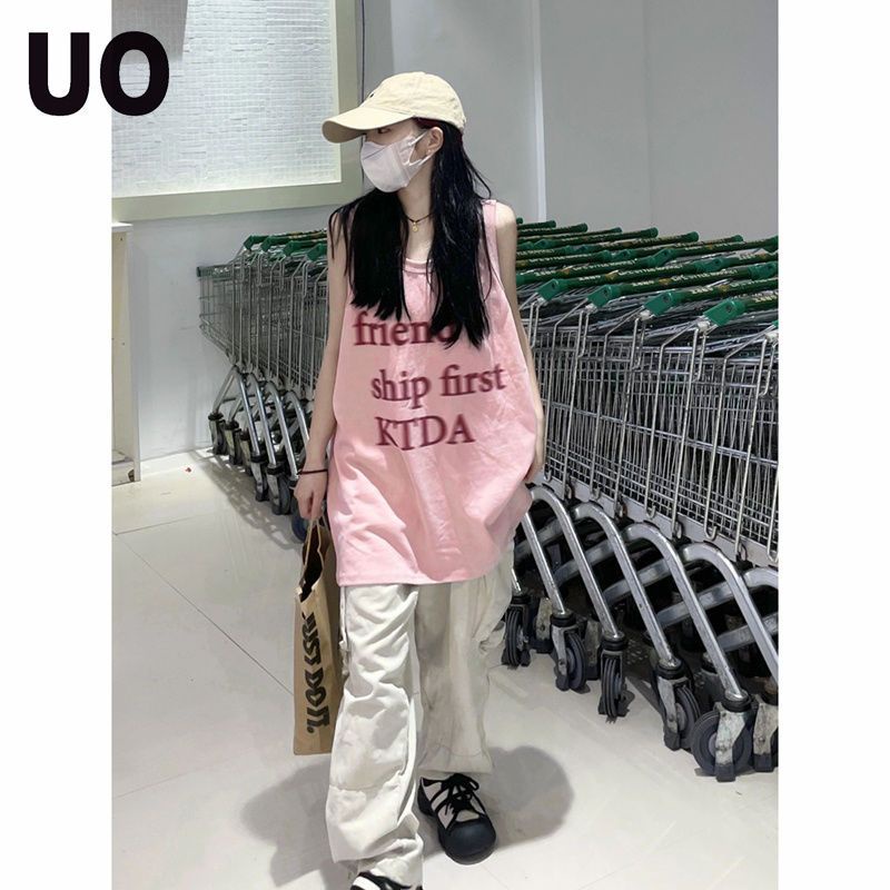 Áo Thun Thể Thao Không Tay 100% Cotton Dáng Rộng Thời Trang Mùa Hè Dành Cho Nữ