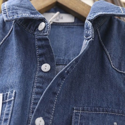 Hàng Mới Về Áo Sơ Mi Denim Tay Dài Phong Cách Mới 2023 Dành Cho Bé Trai