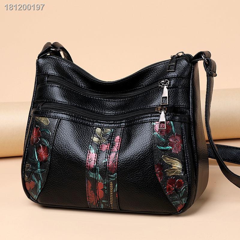 Túi Xách Da Bò Nhiều Ngăn Cỡ Lớn Thời Trang 2023 Cho Phụ Nữ Trung Niên