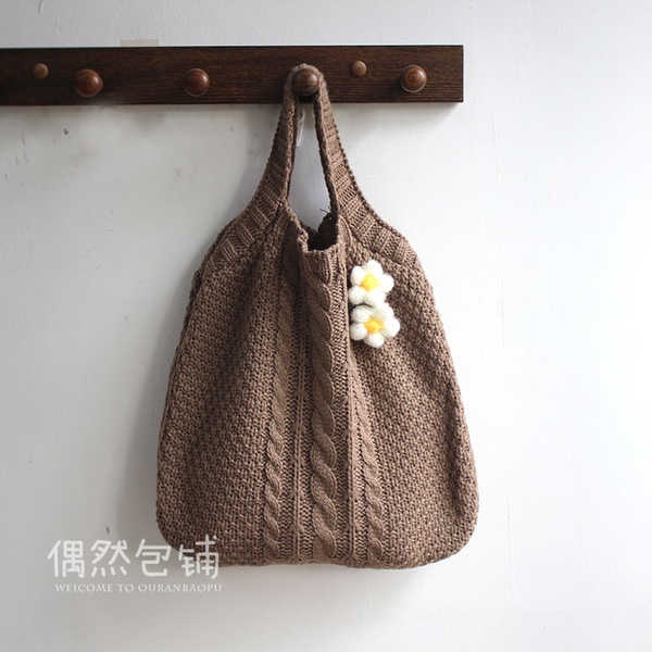 Túi Xách Đan Len Phong Cách Nhật Bản Thời Trang Mới Năm 2021 Cho Nữ