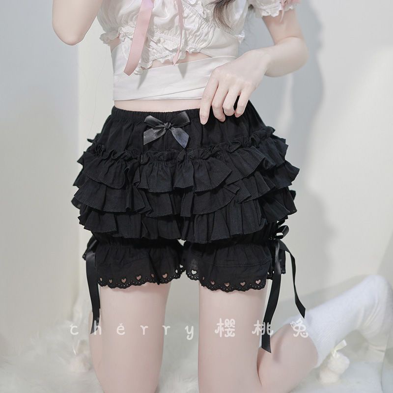Quần Short Legging Ngắn Nhiều Lớp Hình Bánh Bí Ngô Phong Cách Lolita Dễ Thương Chống Sói Mùa Hè Cho Nữ