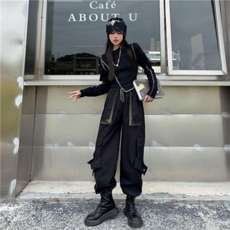 Quần Yếm Lưng Cao Dáng Rộng Thời Trang Xuân Hè Phong Cách Hàn Quốc Cho Nữ