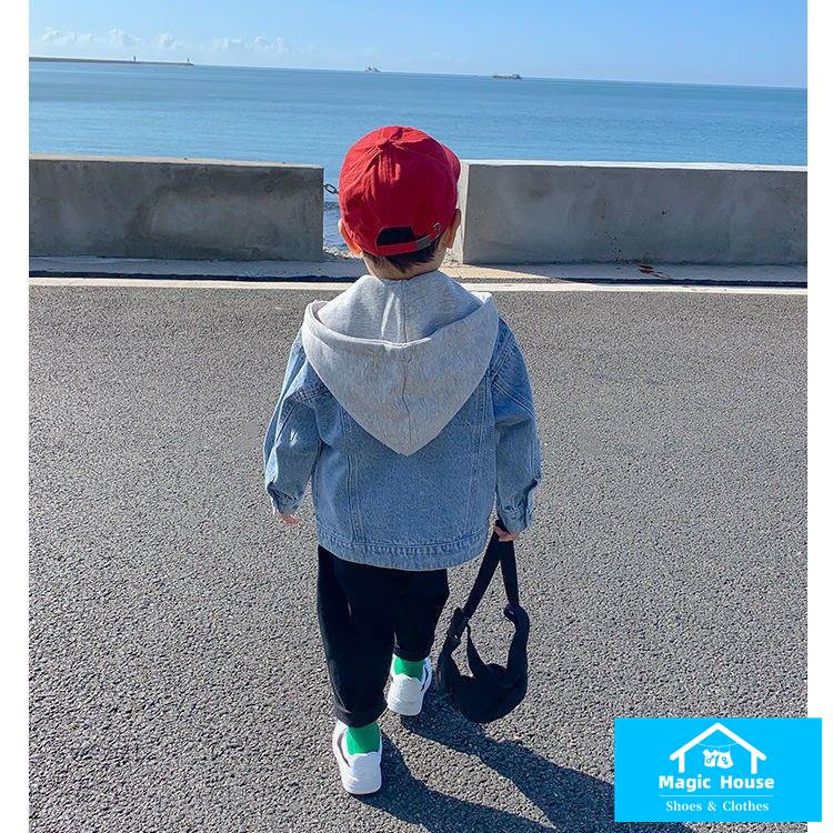 Áo Khoác Denim Có Mũ Trùm Thời Trang Hàn Quốc Mới 2023 Dành Cho Bé Trai