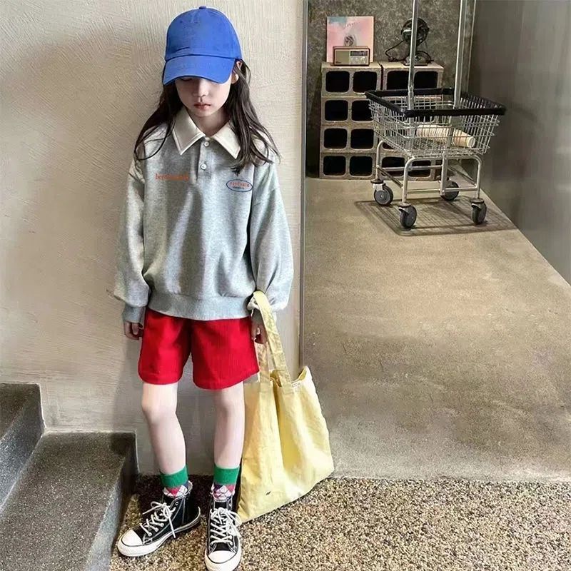 Áo Thun polo Mỏng Tay Dài Thời Trang Xuân Thu 2023 Cho Bé Gái