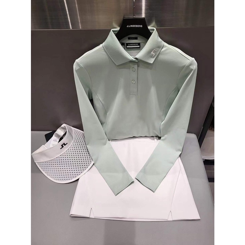 Áo Thun polo Dài Tay Phong Cách Hàn Quốc Mới Đánh golf Mùa Hè Dành Cho Nữ