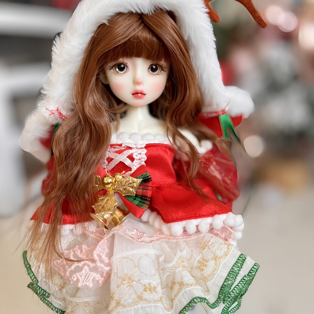 Búp Bê bjd 3D Mắt Thật 30cm 30cm bjd Mặc Đầm 3D Dễ Thương Cho Bé Gái 8.1