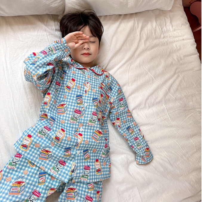Boys 'pyjama trẻ em xuân thu 2023 phong cách mới phim hoạt hình thời trang vừa lớn bộ đồ trẻ em thường bé trai dài tay đồ mặc nhà