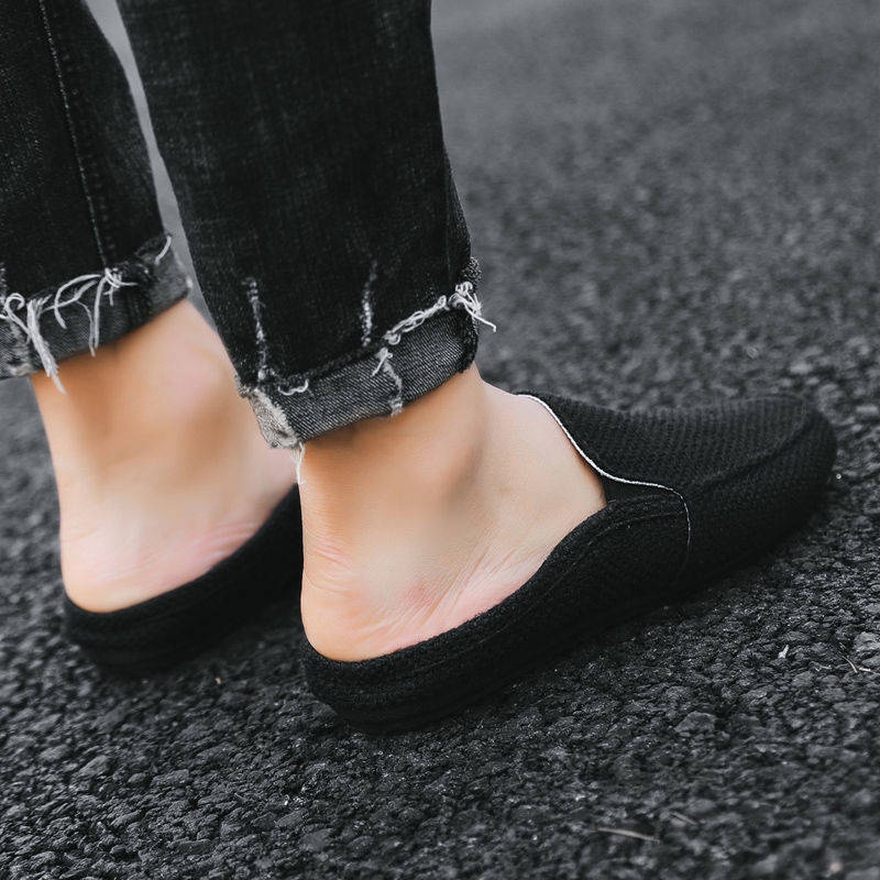 Giày Lười Vải Lanh Thoáng Khí Thời Trang Cho Nam