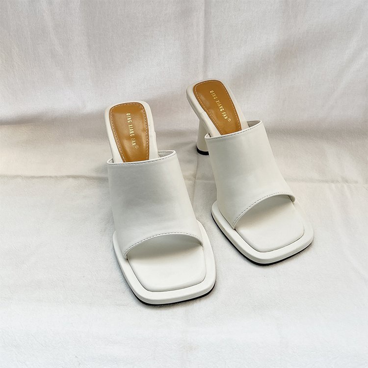 Giày Sandal Cao Gót Mũi Vuông Thời Trang Dành Cho Nữ