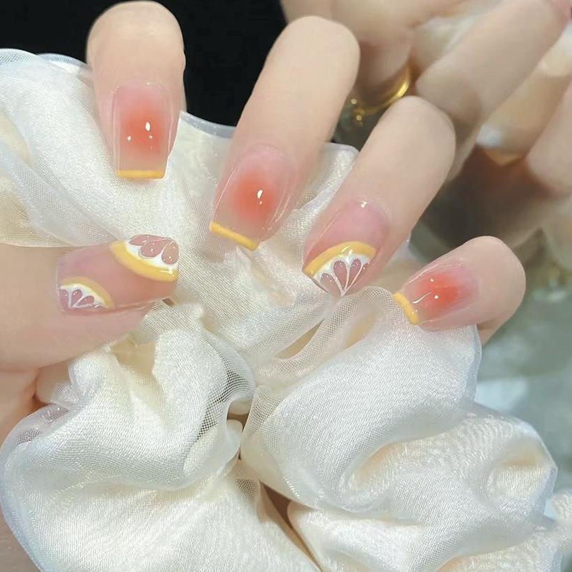 Miếng Dán Trang Trí Móng Tay Hình Quả Chanh 3D Chống Nước Lâu Trôi