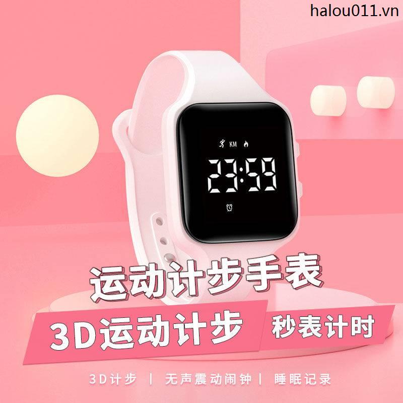 Đồng Hồ Đeo Tay Điện Tử Mặt Vuông Dạ Quang Đa Năng Kiểu Hàn Quốc Đơn Giản Cho Học Sinh Nam Nữ