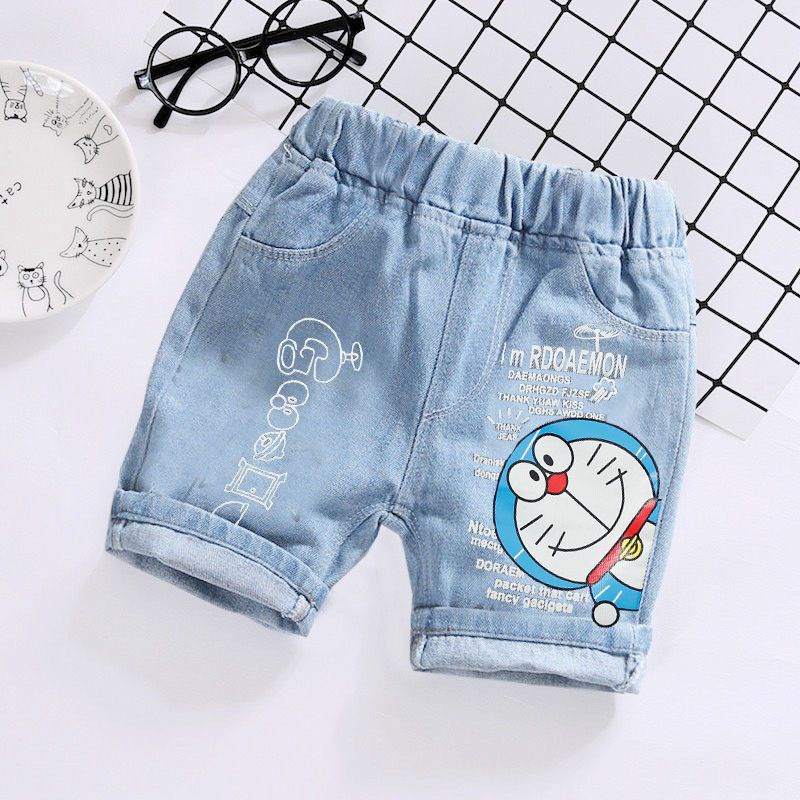 Quần Short Denim Mỏng Mềm Mại Thời Trang Mùa Hè Cho Bé Trai