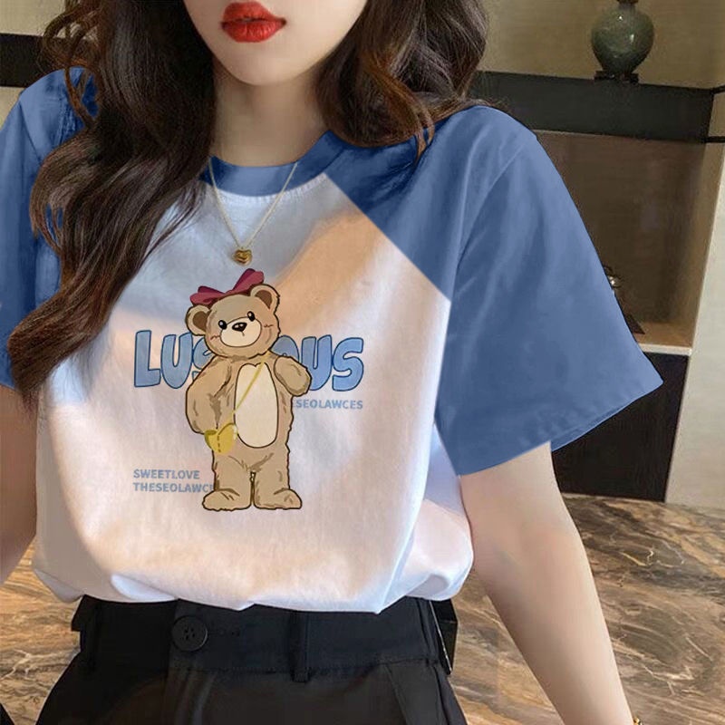 Áo Thun Cotton Tay Ngắn Dáng Rộng Phong Cách Mới Mùa Hè 2023 Cho Nữ Có Size Lớn