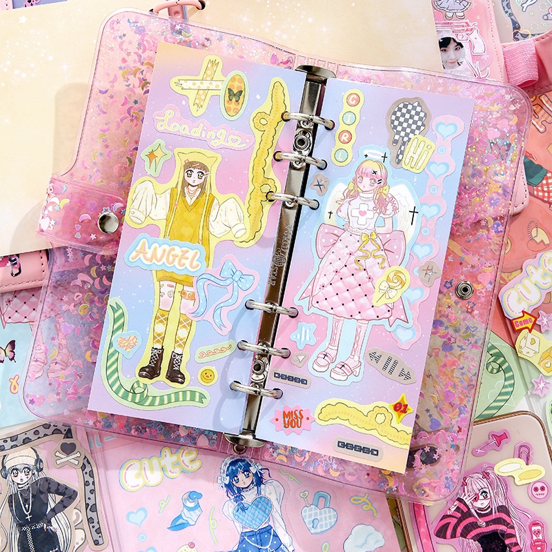 1 Tờ Nhãn Dán Trang Trí Hình Nhóm Nhạc Nữ Hàn Quốc Ngọt Ngào Xinh Xắn DIY