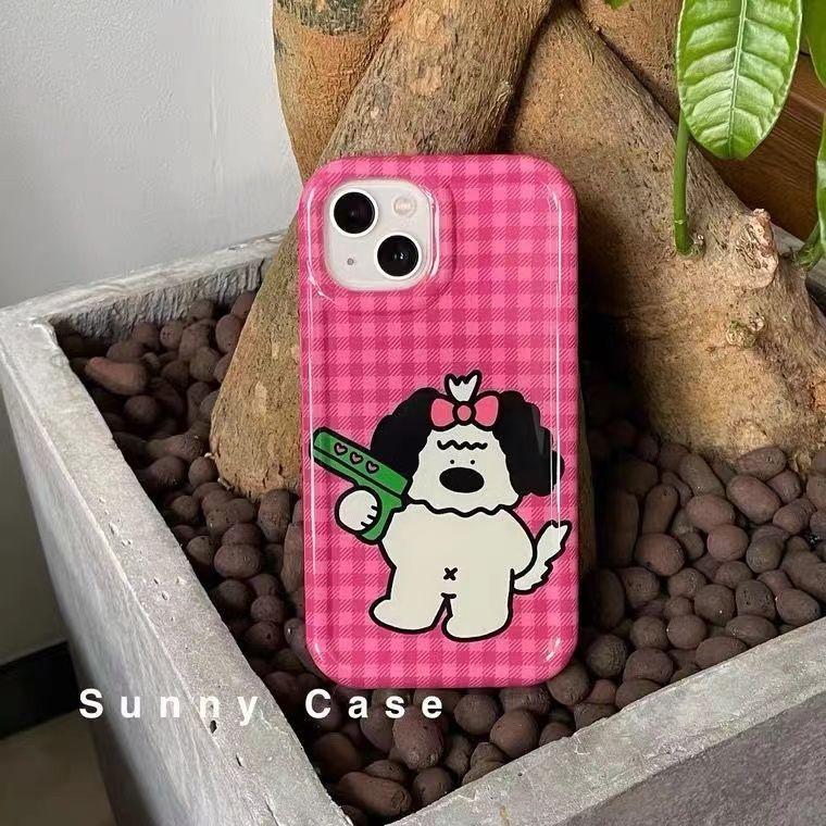 ✅Ốp Điện Thoại Túi Khí Mềm Hình Cún / Sọc Caro / Cún Con Dễ Thương Cho 8ppro12147 xrpromax / Ins13 xs / 11 T3F0