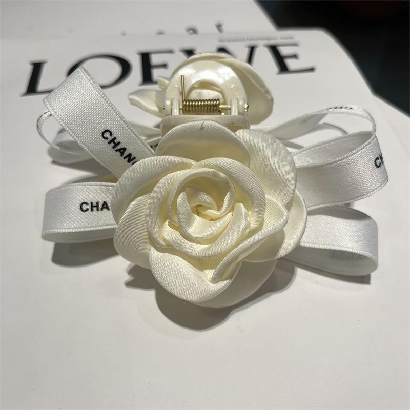 Kẹp Tóc Nữ Đính Hoa Trà Lớn Phong Cách Pháp