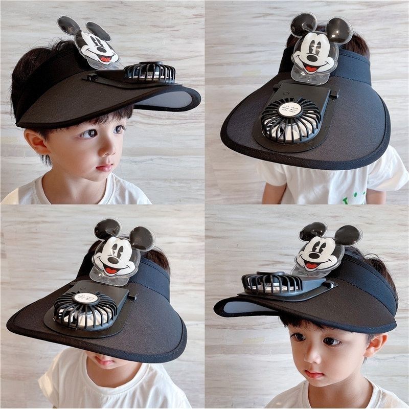 Nón Vành Rộng Chống Nắng Có Quạt Sạc Cho Bé