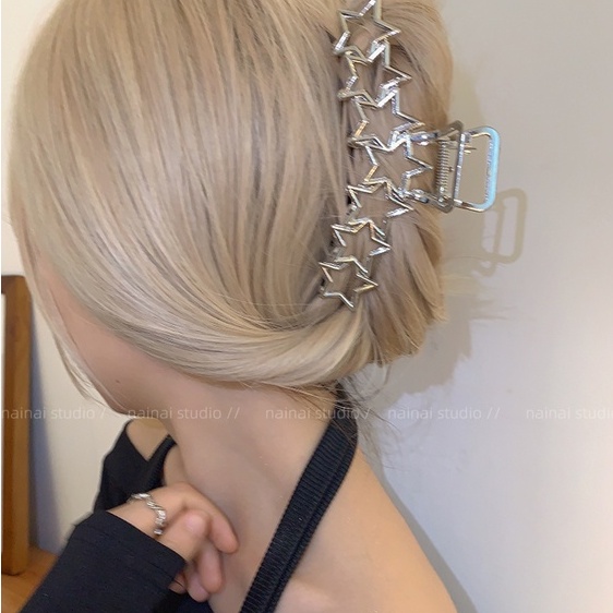 Kẹp Tóc Hình Ngôi Sao Bằng Kim Loại Cao Cấp Phong Cách Hàn Quốc