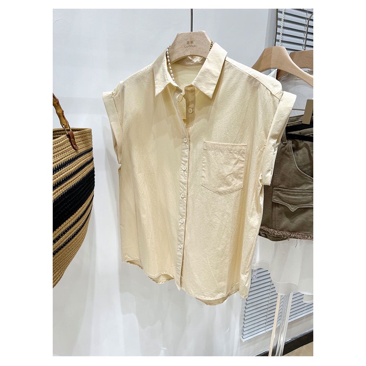 Áo Sơ Mi Ngắn Tay Dáng Rộng Cổ Polo Thời Trang