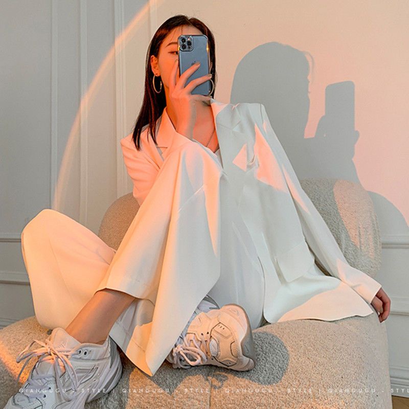 Hàng Bán Chạy Mới ~ Áo Khoác Dáng Rộng Phong Cách Retro Hàn Quốc