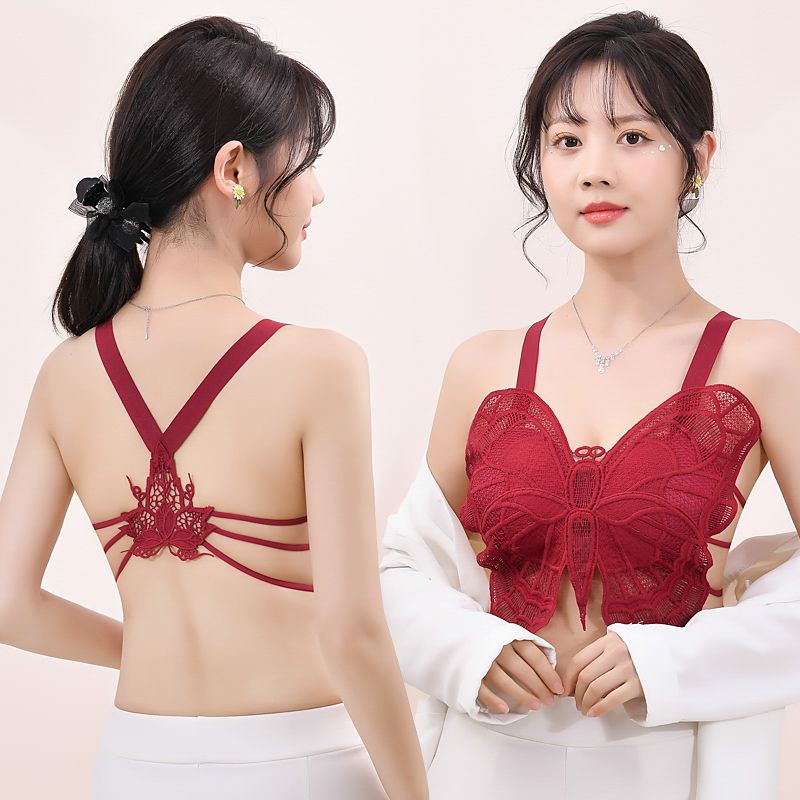 Bán Chạy ~ Áo Ngực Thể Thao Không Gọng Thép Mỏng Không Gọng Ôm Dáng Chống Chói Hở Lưng Đính Nơ Gợi Cảm Cho Nữ