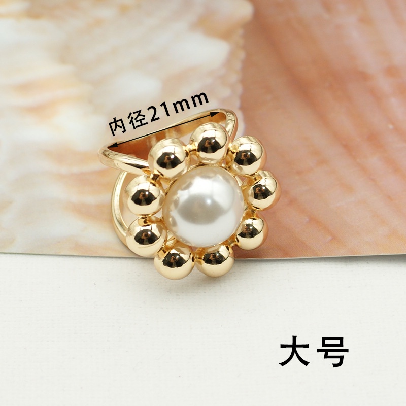 Nút Cài Khăn Choàng Lụa Cao Cấp Hình Vuông Đính Hoa Ngọc Trai Đơn Giản Thời Trang