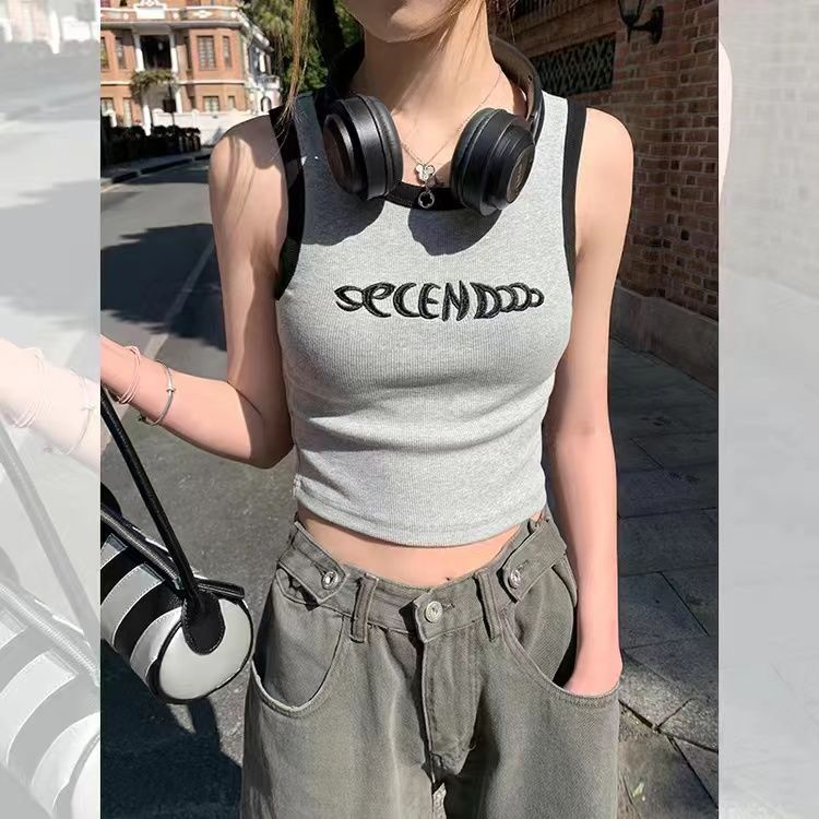 Áo Thun Không Tay Dáng Ôm Màu Hồng Trơn Phong Cách Mùa Hè Cho Nữ