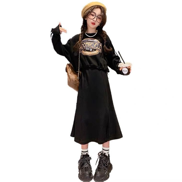 Set Áo Váy Xuân Thu 2023 Phong Cách Mới Cho Bé Gái