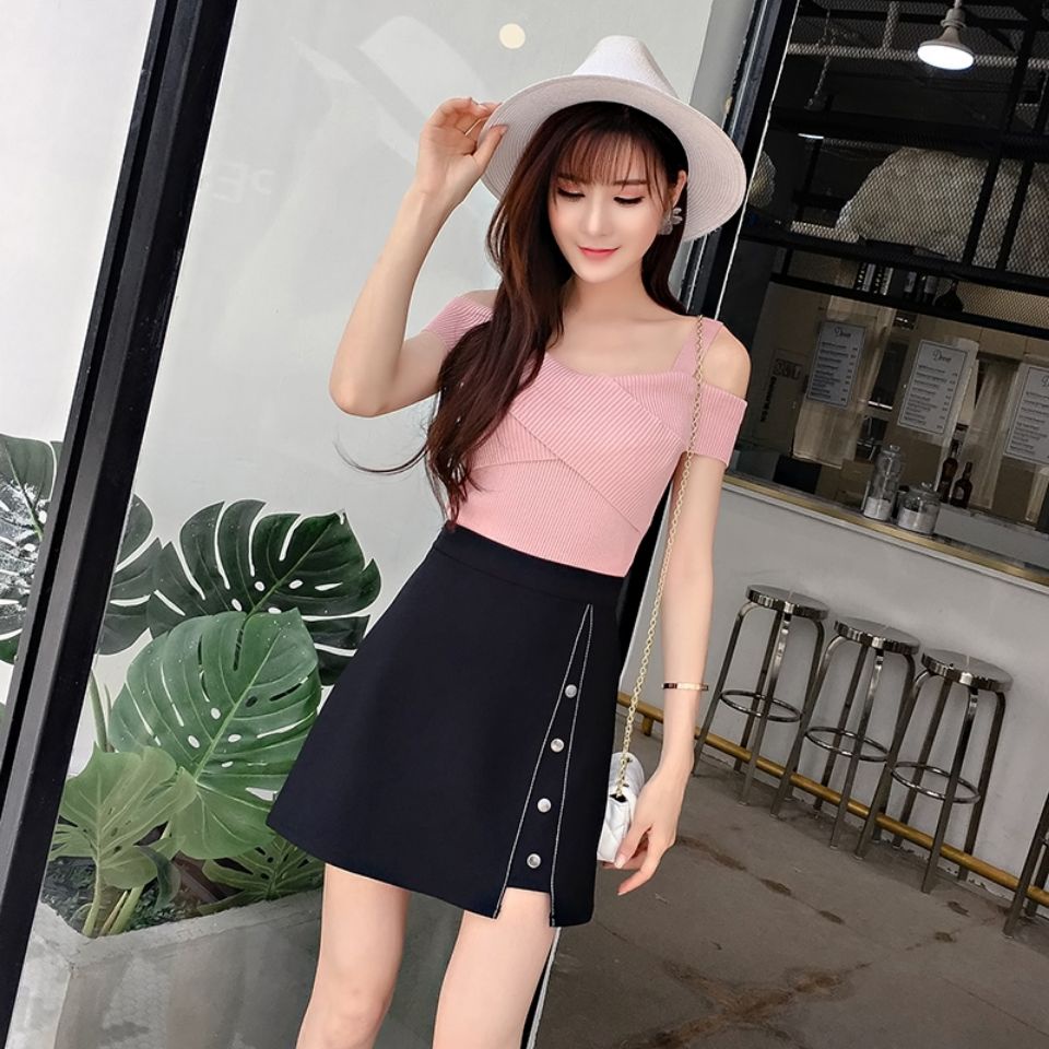Chân Váy Chữ a Lưng Cao Dáng Ôm Thời Trang Quyến Rũ Cho Nữ