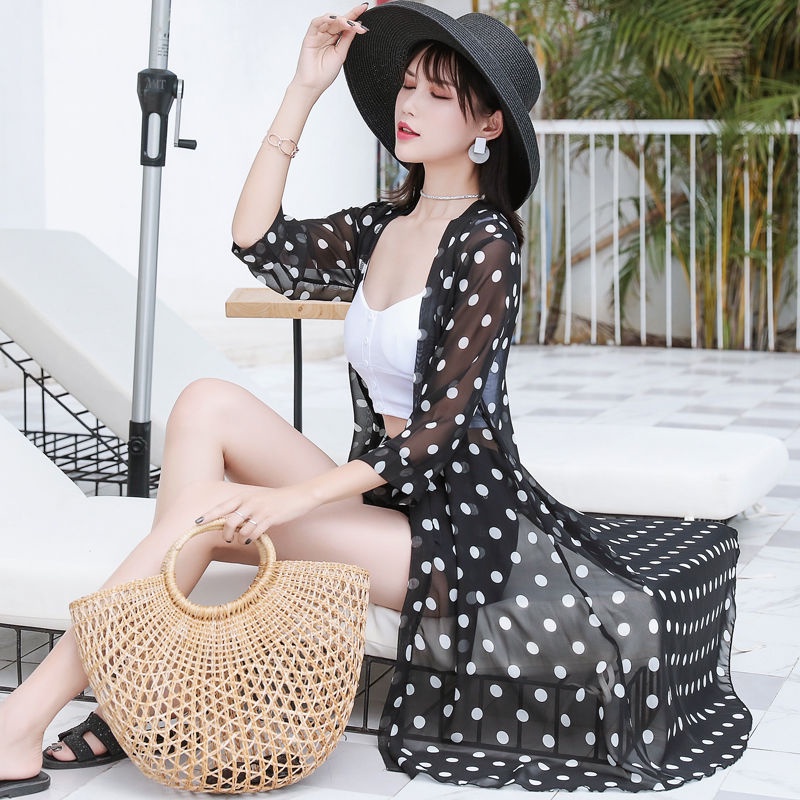 Áo Khoác Cardigan Chống Nắng Dáng Rộng Chất Liệu Chiffon Thời Trang Mùa Hè 2023 Mới Cho Nữ