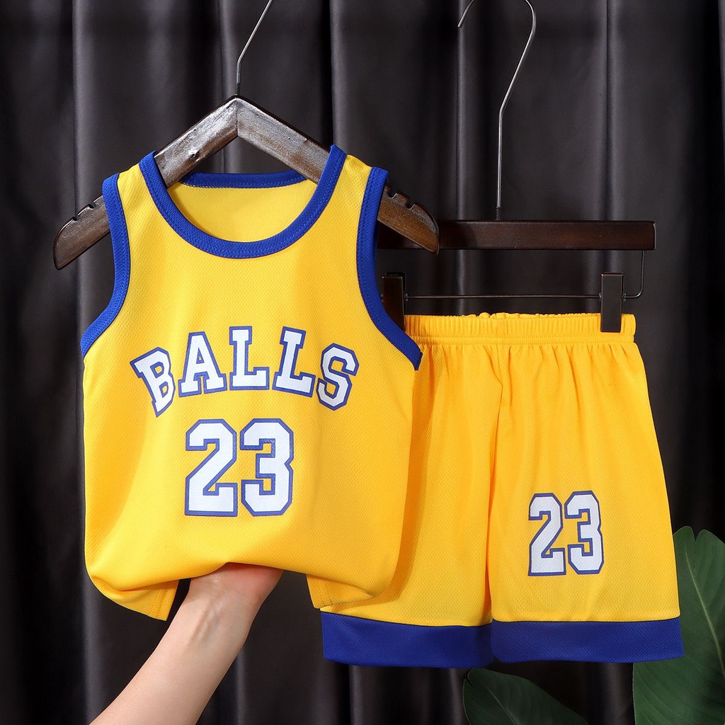 Bộ Đồng Phục Bóng Rổ Hai Mảnh Mùa Hè Cho Bé