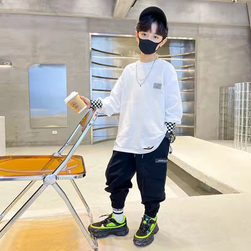 Áo Thun Dài Tay Phong Cách Mới 2024 Cho Bé Trai