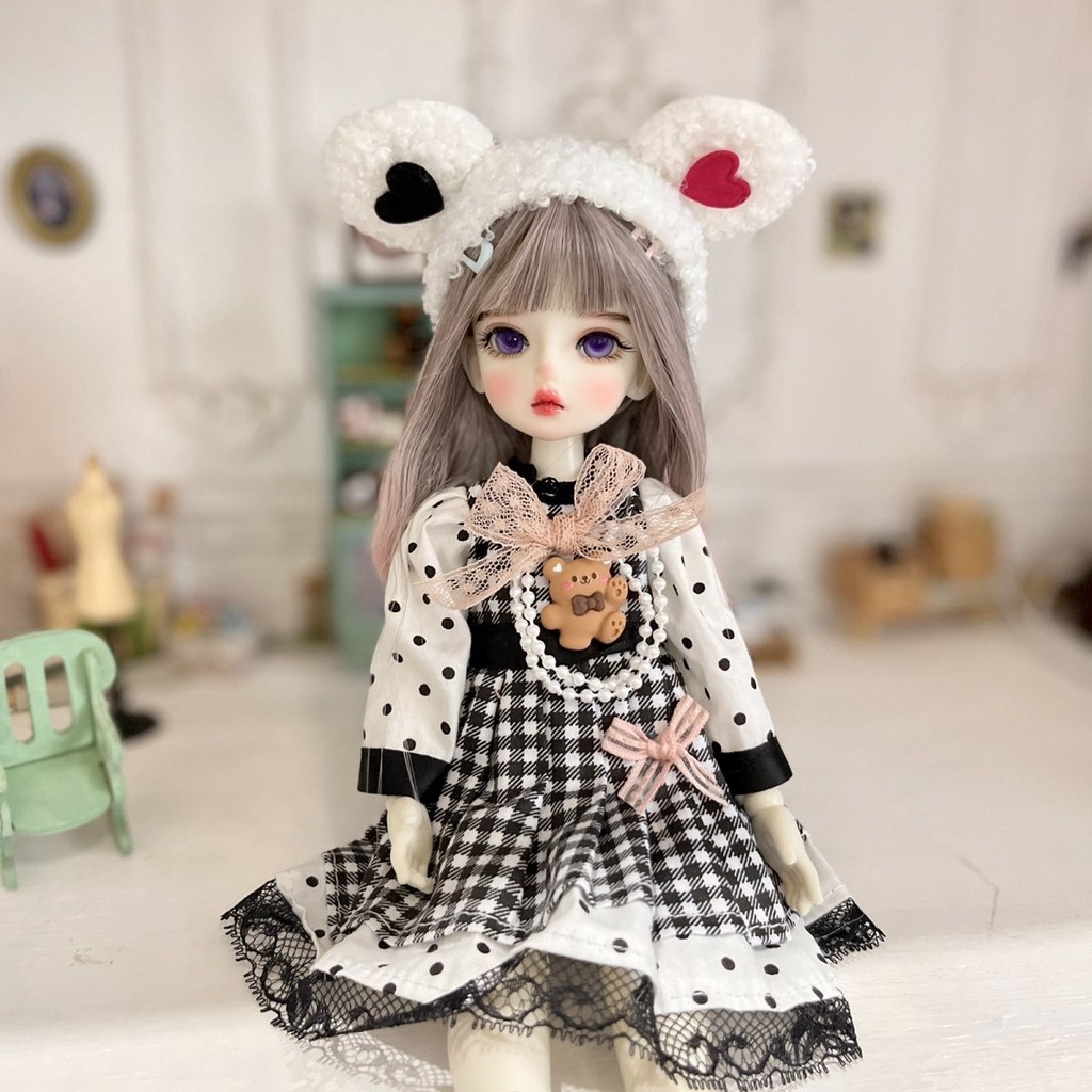 Búp Bê bjd 3D Mắt Thật 30cm 30cm bjd Mặc Đầm 3D Dễ Thương Cho Bé Gái 8.1