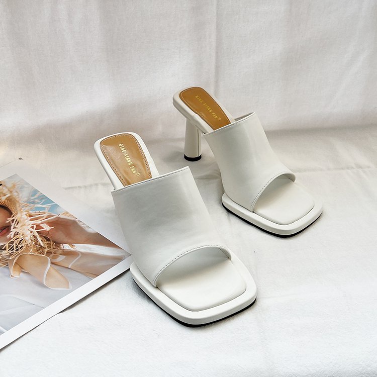 Giày Sandal Cao Gót Mũi Vuông Thời Trang Dành Cho Nữ