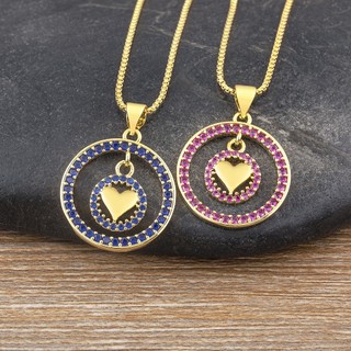 Vòng cổ Mặt Trái Tim Đính Đá Zircon Sang Trọng