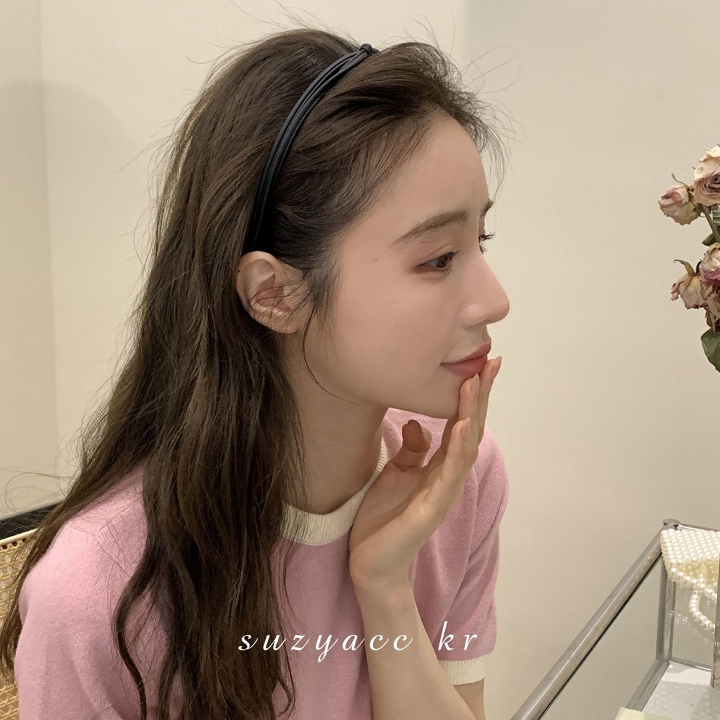 Băng Đô Da Siêu Nhẹ Thắt Nút Phong Cách Hepburn Đơn Giản Sang Trọng