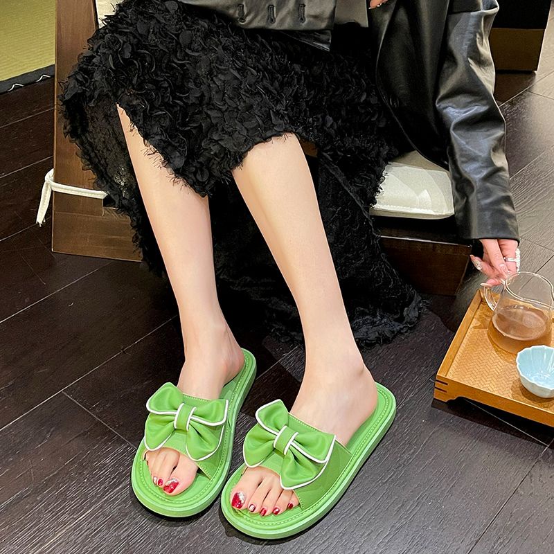 Dép Sandal Đế Mềm Đính Nơ Thời Trang Mùa Hè Cho Nữ