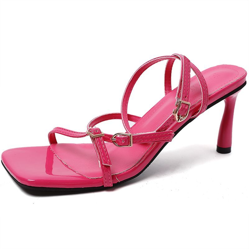 Giày Cao Gót Phối Khóa Cài Thời Trang Mùa Hè Dành Cho Nữ