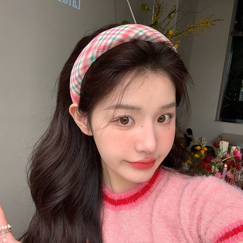 Băng Đô Cài Tóc Họa Tiết Kẻ Sọc Phong Cách Hàn Quốc Thời Trang Thu Đông Mới 2022