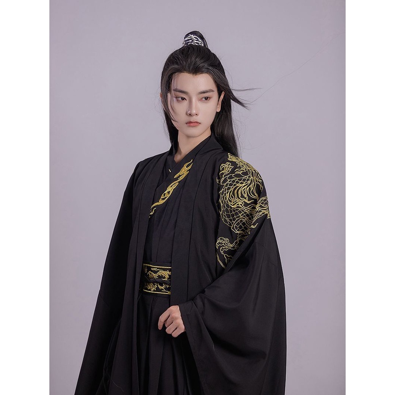 S-2XL trang phục Hán phục phong cách cổ xưa thêu hoa thắt lưng phong cách nam nữ nguyên bản trang phục hiệp sĩ võ thuật