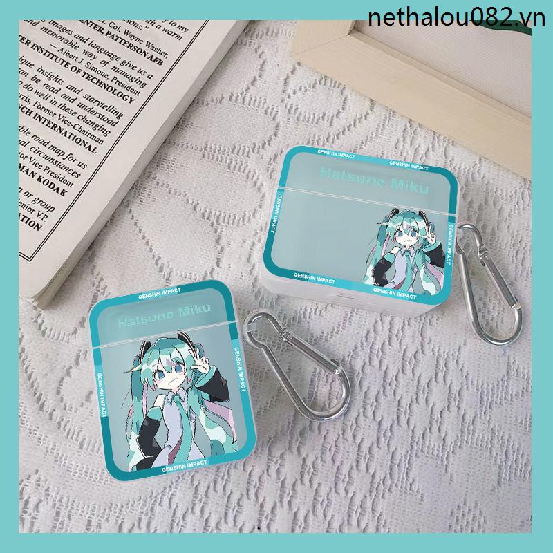 Vỏ Bảo Vệ Hộp Sạc Tai Nghe Bluetooth Airpods Pro / 3 / 2 Hình Cô Gái Hatsune Miku