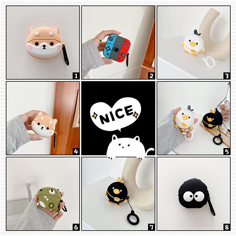 Hàng sẵn có Vận chuyển nhanh Phim hoạt hình dễ thương Vỏ bảo vệ tai nghe thật IQIYI-T104 IQIYI-T104 