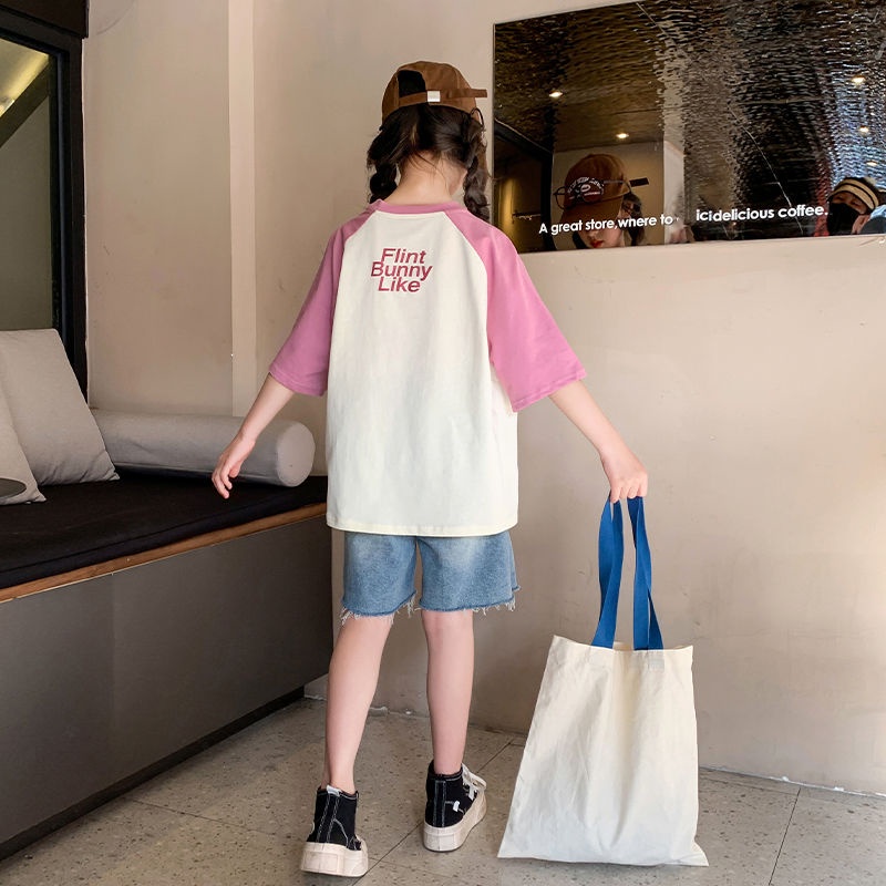 Áo Thun Tay Ngắn In Họa Tiết Hoạt Hình Thời Trang 2023 Cho Bé Gái