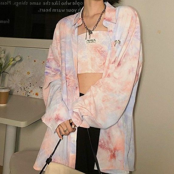 Áo Sơ Mi Tay Dài Nhuộm Màu Phong Cách Hong Kong Cổ Điển Thời Trang Cho Nữ