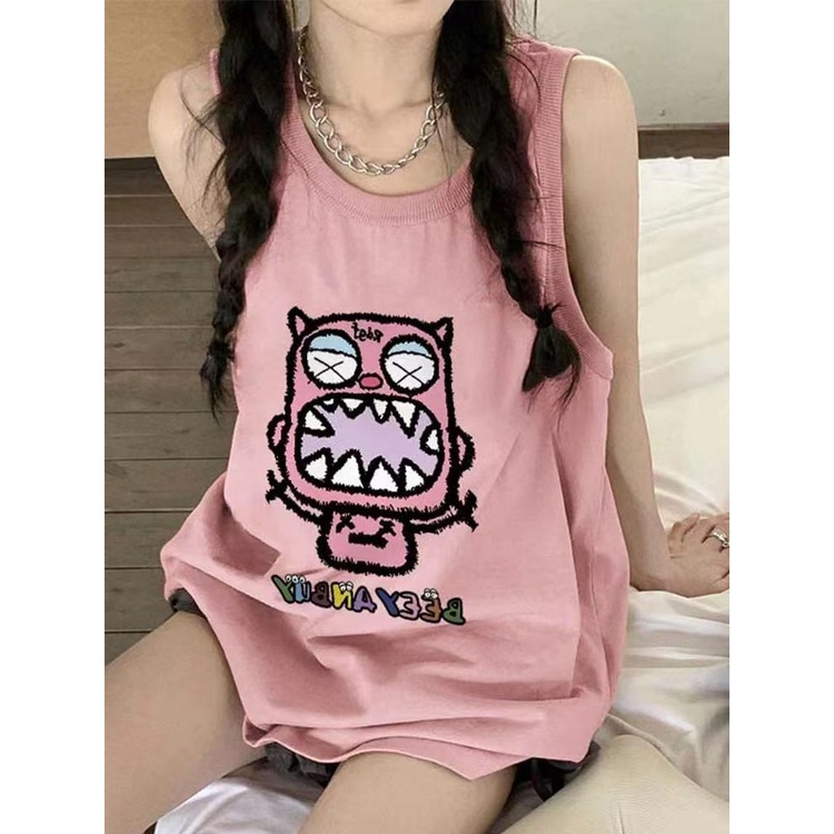 Áo Thun Không Tay Màu Sắc Ngọt Ngào Thời Trang Mùa Hè Cho Nữ